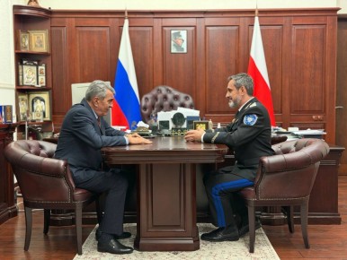 Сергей Меняйло: Рад был видеть у себя в гостях атамана Всероссийского казачьего общества, заместителя полпреда Президента РФ в СКФО Виталия Кузнецова