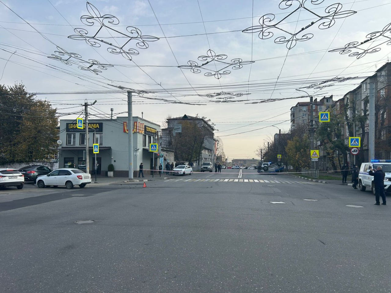 В МВД по РСО-Алания устанавливают обстоятельства ДТП, произошедшего на перекрестке ул. Хаджи Мамсурова-ул. Ардонская