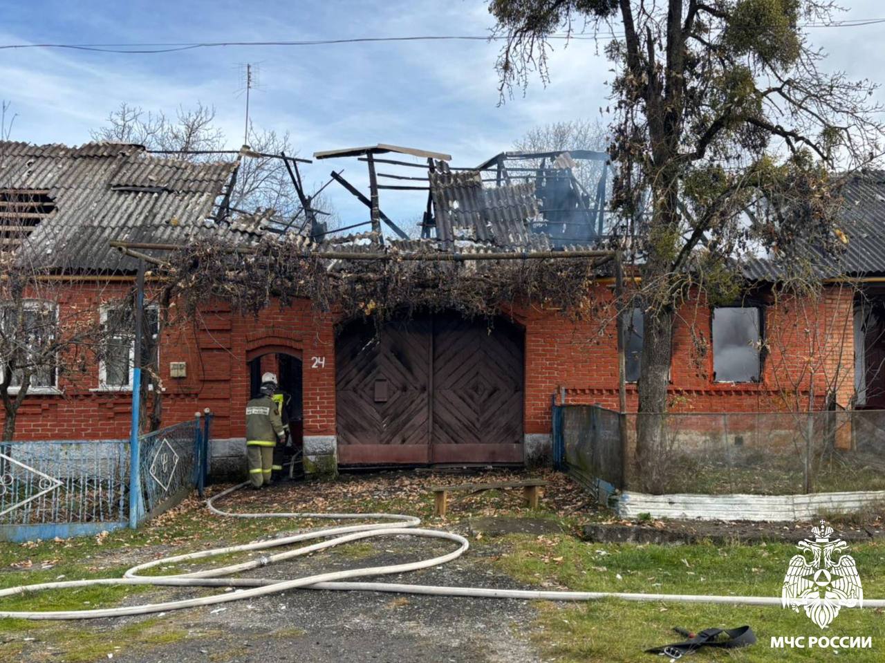 Пожарные МЧС России ликвидировали возгорание в Хаталдоне