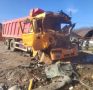 Два самосвала столкнулись во Владикавказе