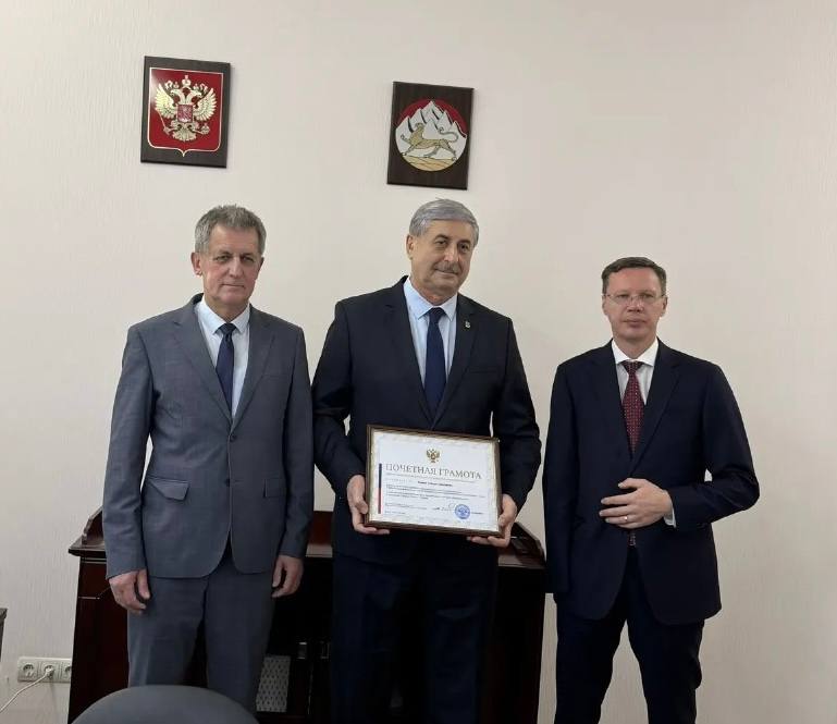 За многолетний добросовестный труд, большой вклад в развитие здравоохранения в Северной Осетии