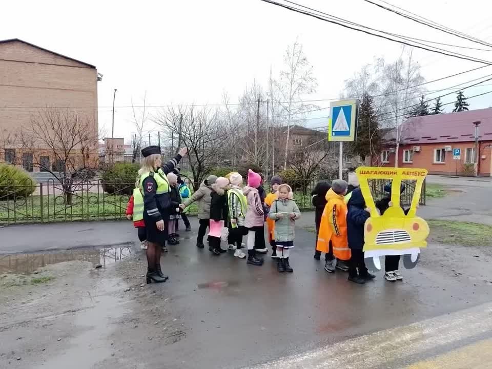 В Моздокского районе РСО-Алания сотрудниками Госавтоинспекции проведено профилактическое мероприятие " Шагающий автобус "