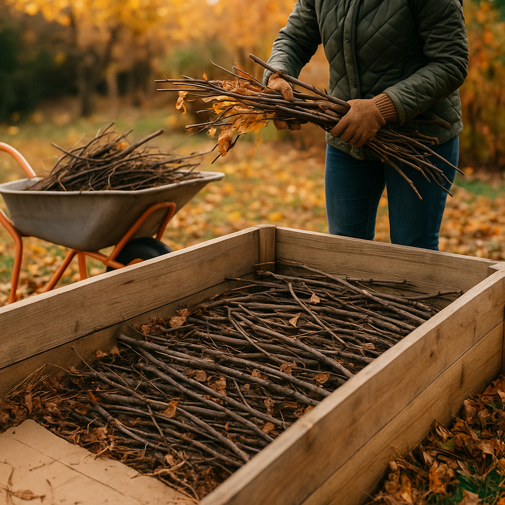 Тёплая грядка из веток: как подготовить богатый урожай огурцов и кабачков
