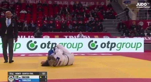 Мадина Таймазова цепляет Эрикссон на ваза-ари и веренно выходит в полуфинал «Большого шлема» в Тбилиси