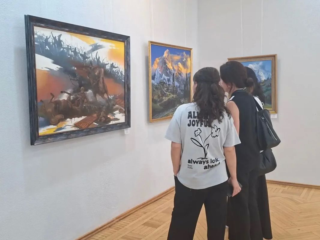 В Национальной Научной библиотеке открылась выставка художников Вадима Джиоева и Залины Битиевой "Родные мотивы" В Национальной Научной библиотеке открылась выставка художников Вадима Джиоева и Залины Битиевой "Родные мотивы"