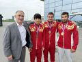 ФОТО! Артур Тогоев, Сослан Габуев и Инал Чельдиев вернулись с первенства Европы по вольной борьбе среди юниоров до 21 года, которое проходило в Скопье (Македония)