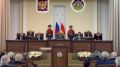 Тускаев Таймураз Русланович зачитывает избрание Главы РСО-Алания